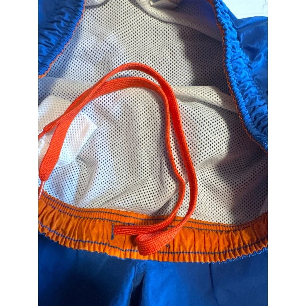 Sand N Sun Swim Trunks Mens Medium Blue Excellent Cargo‎ Pocket Mesh Lined
